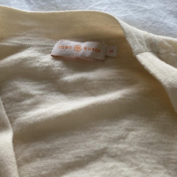Tory Burch Simone merino wool cream button down cardigan - Picture 5 of 5